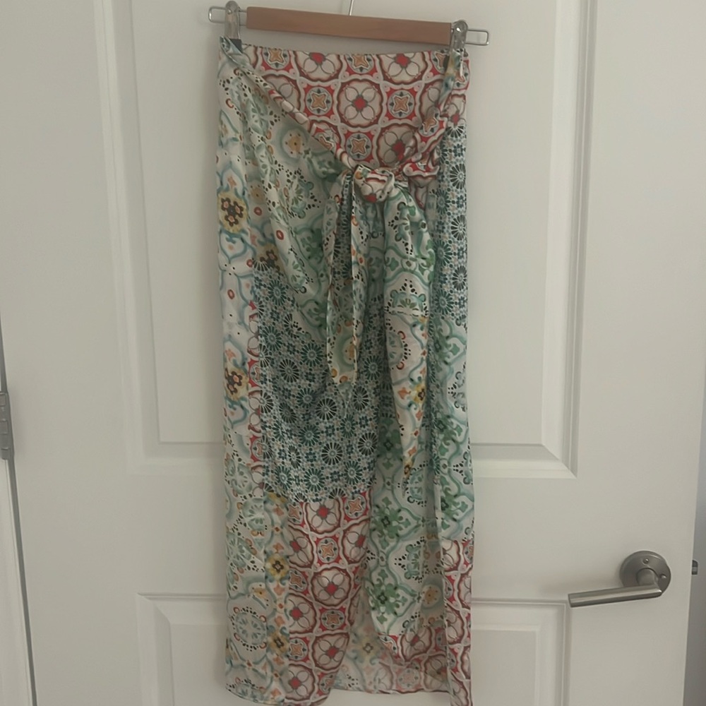 Zara wrap midi skirt